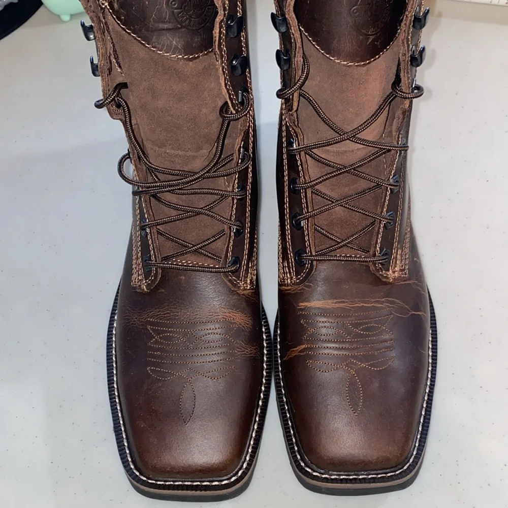 Justin Original Work Leather Men’s Boots, Size 10 EE